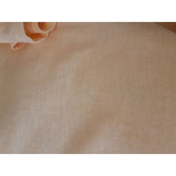 Jane Delancey Womens Top Size XL Peach Pastel Orange Ruffle Short Sleeve Cotton - Picture 7 of 8